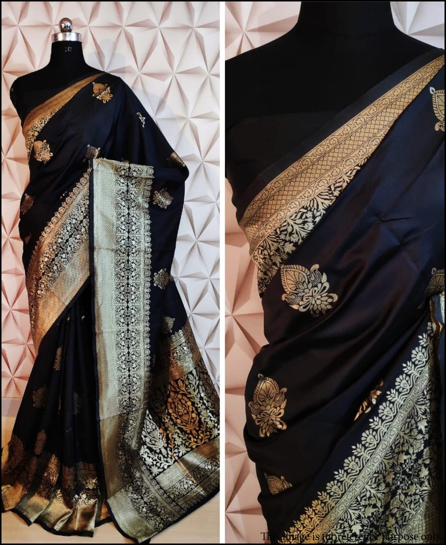 BF - Traditional wear banarasi kota silk black saree - Silk Sarees ...