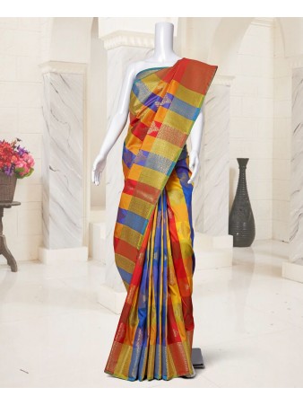 PC- Redolent Multicolor Banarasi Silk woven saree