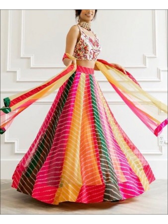 RE - Designer Party Wear Multi Colour Lehenga Choli