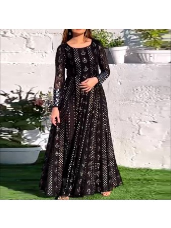 RE - Black Coloured Sequence Work Designer Salwar Suit